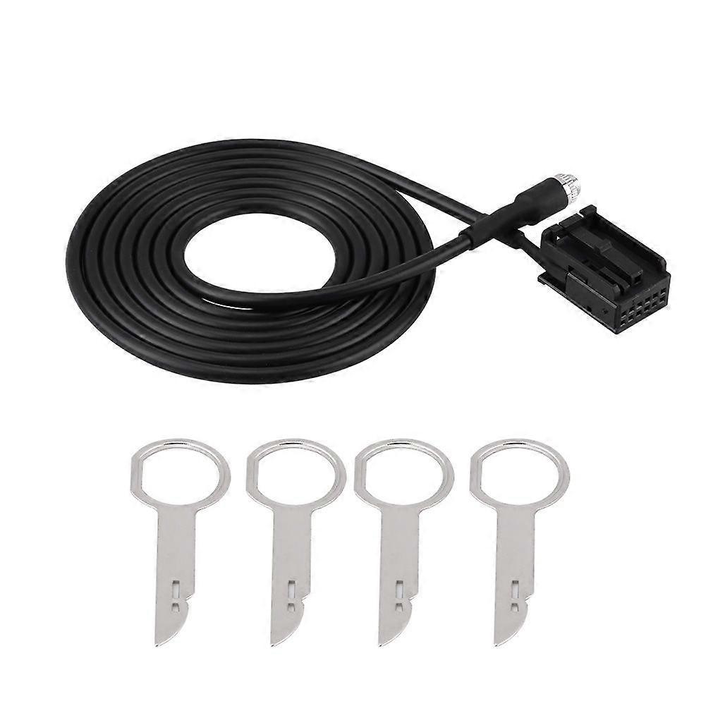 6000 CD MP3 Audio Input Aux Cable Adapter for Ford Focus Mondeo with Removal Tool Keys