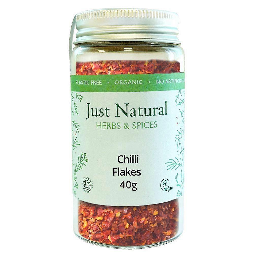 Just Natural Herbs Organic Chilli Flakes (Jar) 40g