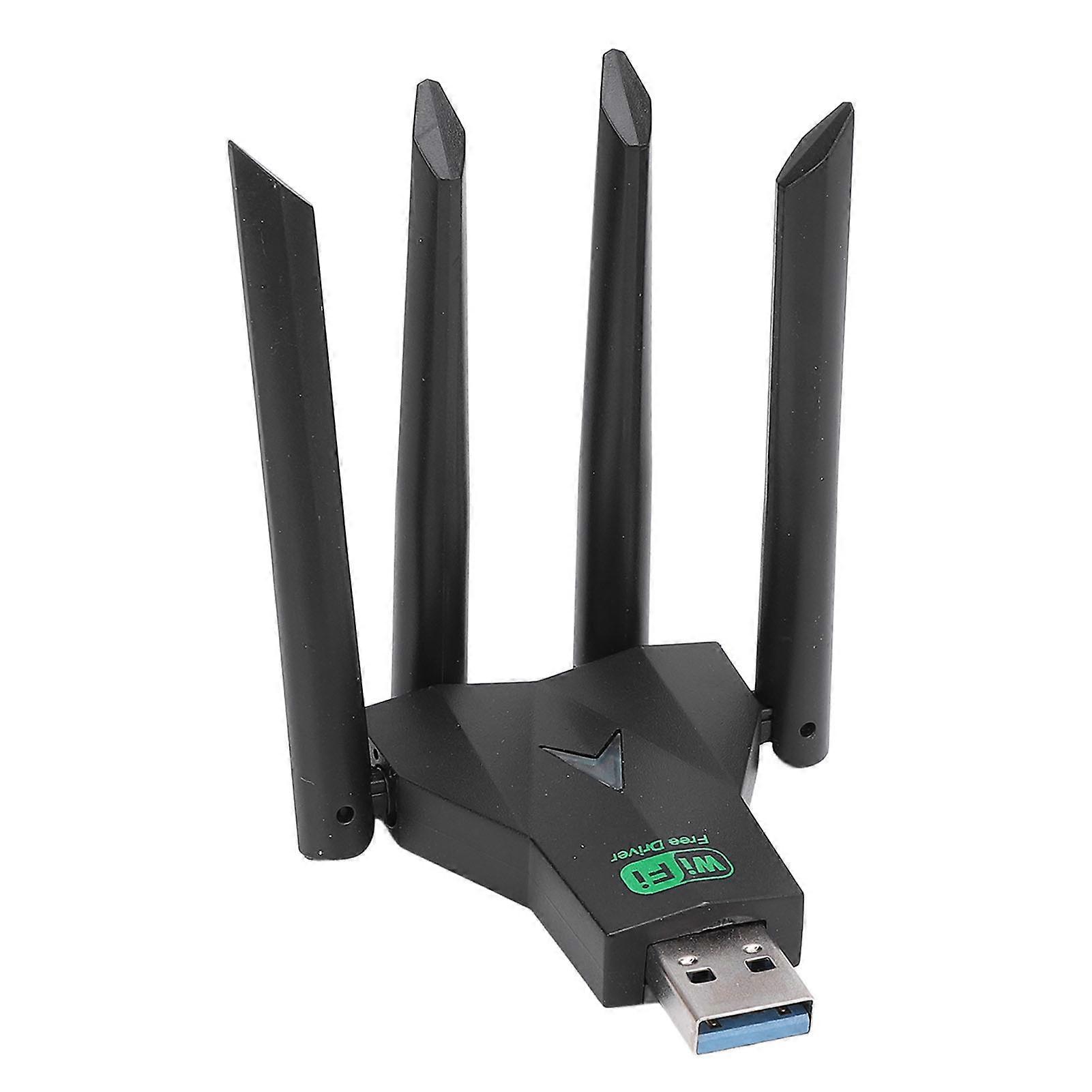 Wireless Network Adapter 1300Mbps 4 Antennas Dual Band 2.4G 5GHz USB WiFi Adapter for Wins XP 7 8 8.1 10 11 