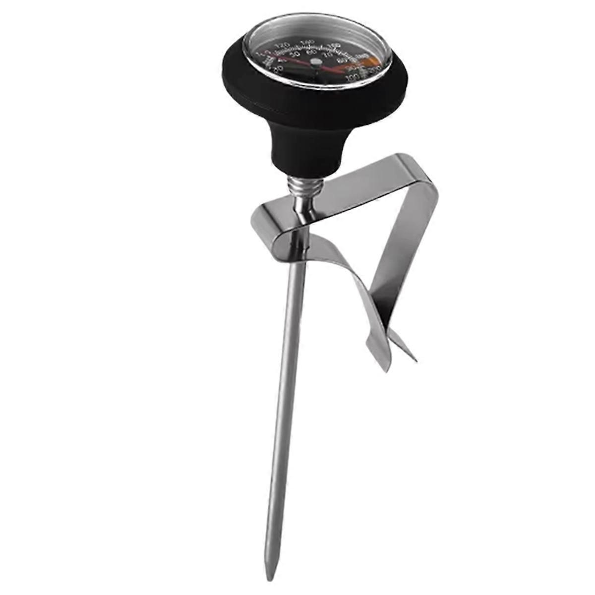 Milk Foam Thermometer Pointer Thermometer Pour-over Coffee Mechanical Thermometer Cafe Tool Kitchen Accessories Black