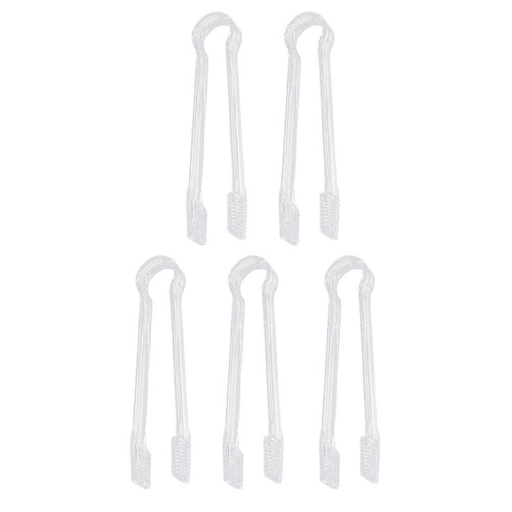 Transparent Acrylic Tongs Set Multi Functional Food Serving Clips for Ice, Pastries, Salads, Home Parties, Buffets & Catering Events