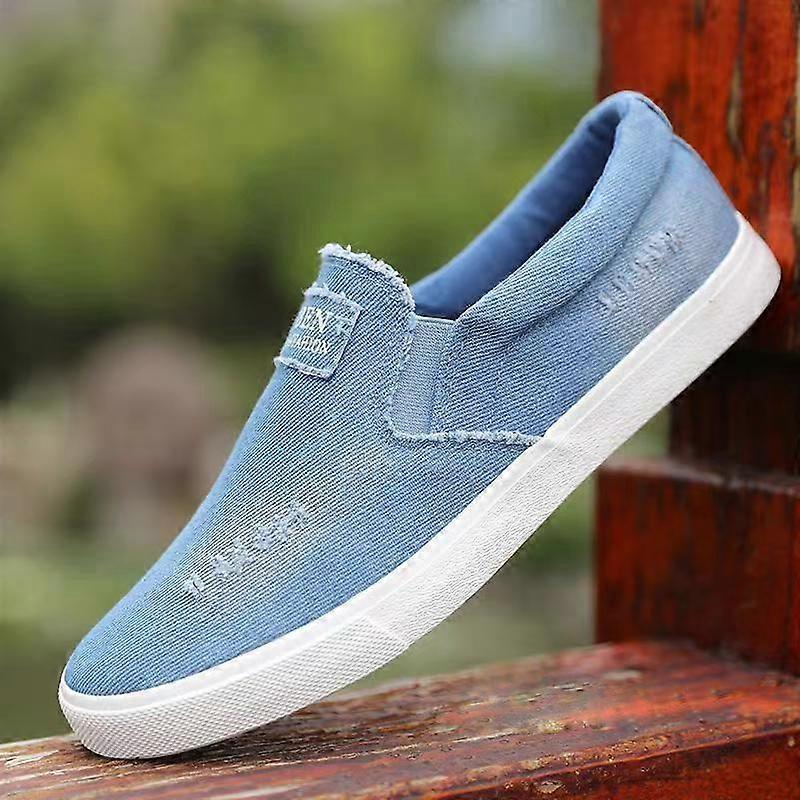 Tendon soled men's shoes, canvas shoes one-step large size summer breathable board shoes men's casual old Beijing cloth shoes