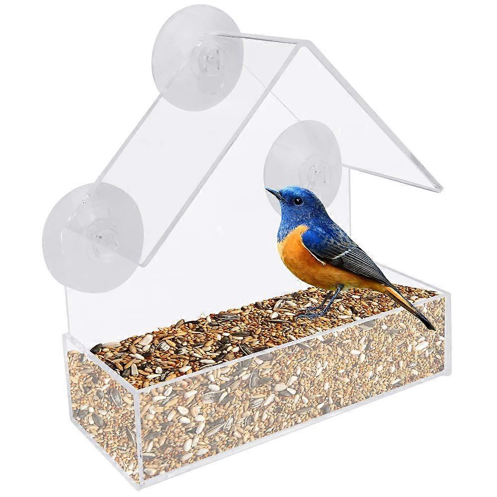 Transparent Window Feeder for Birds, Bird Feeder, Window Bird Feeder, Acrylic Bird Feeder with Suction Cups, Window Pane, Bird Feeder for Birds