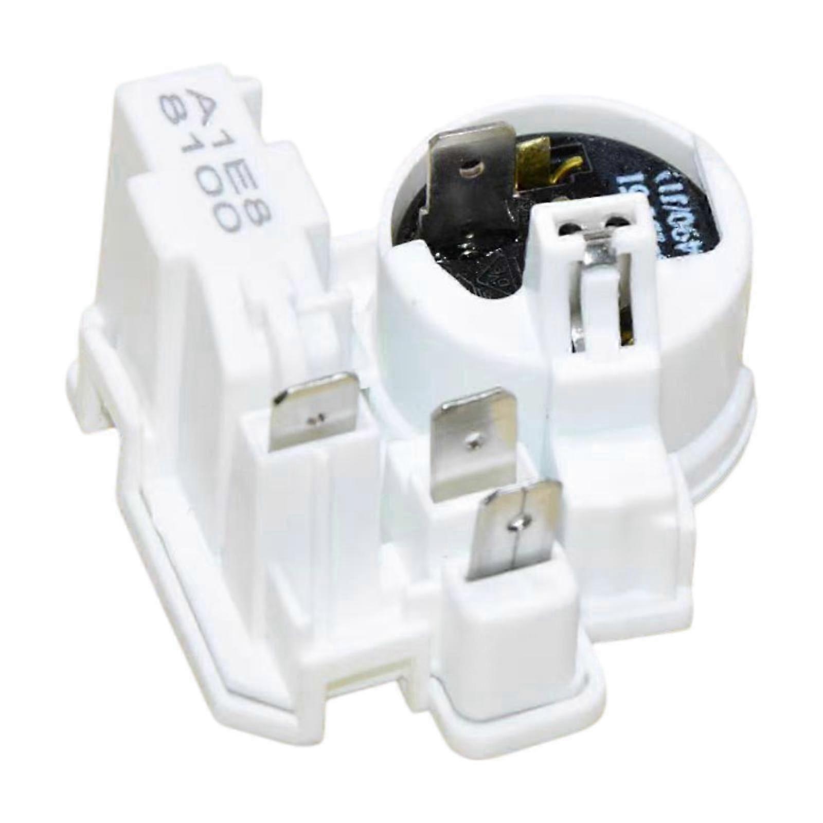 Refrigerator Compressor Relay Starter with Overload Protector for Freezers and High Torque Appliances Spare Component