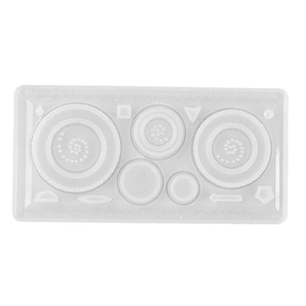 Silicone Casting Molds Ruler Silicone Mold Diy Epoxy Resin Casting Art Students 16.6x8.2cm Rectangular Shape 1Pack