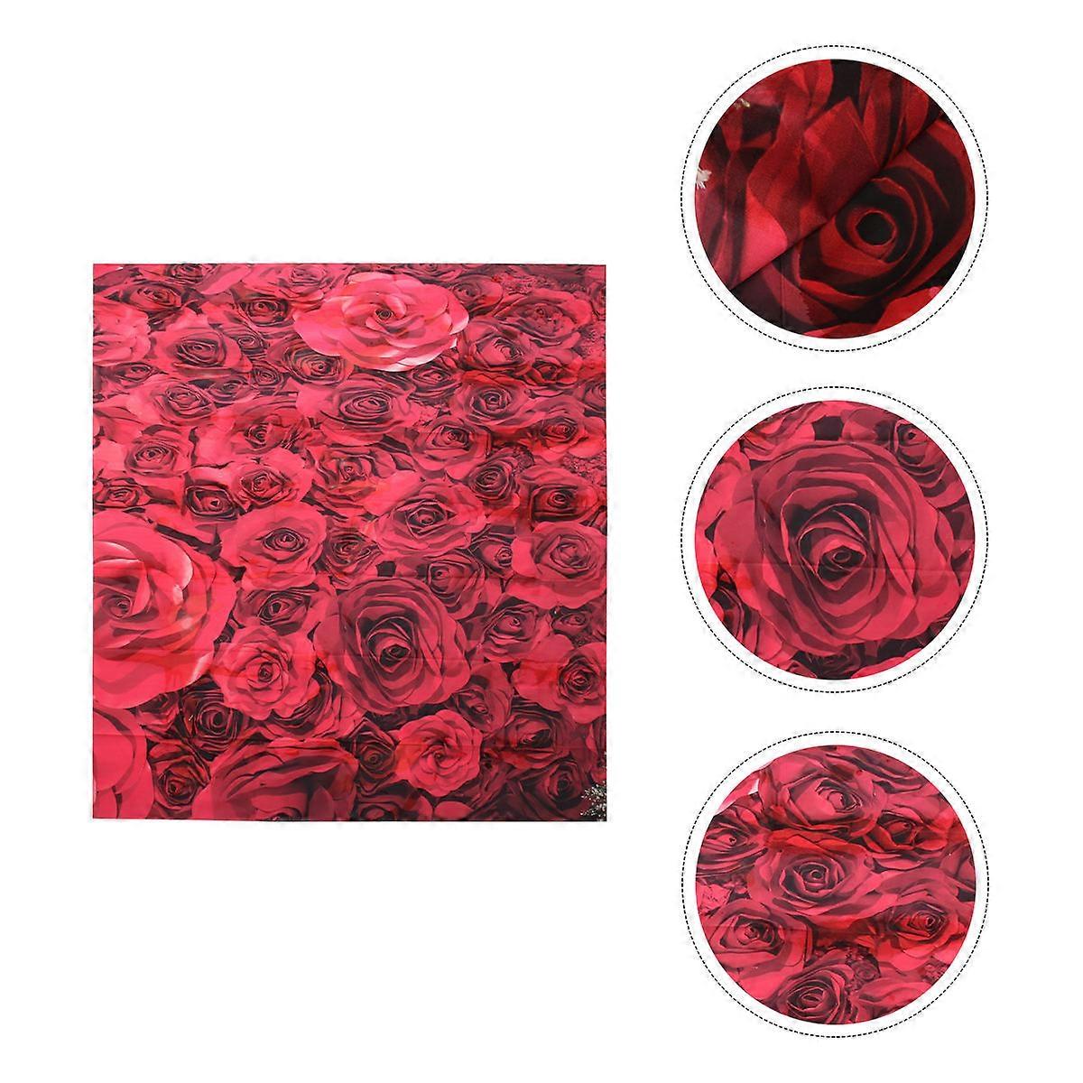 Wedding Photography Backdrop 3D Artificial Rose Red 210X150CM Vinyl Cloth For Photographers 1Pack
