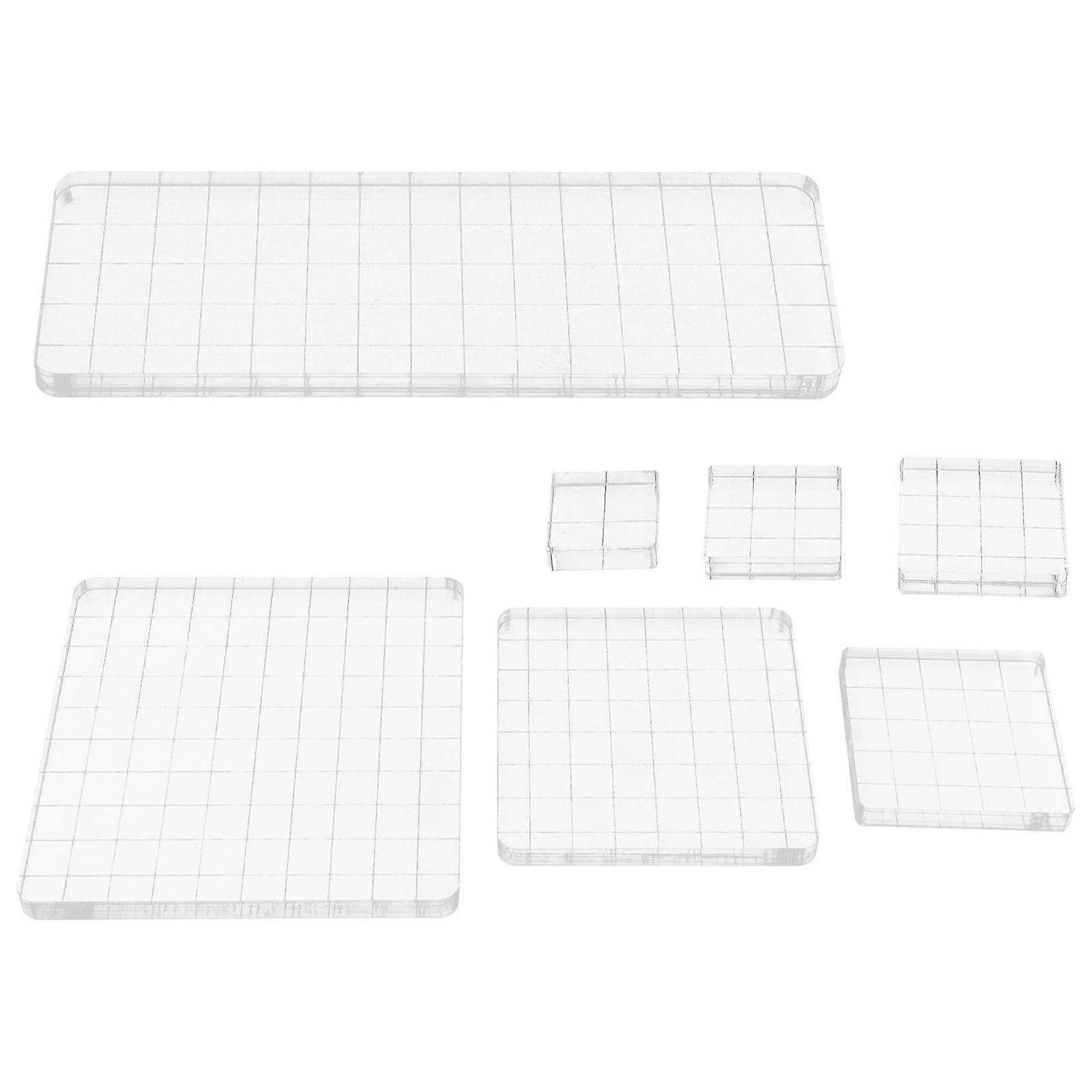 Acrylic Stamp Blocks Set   Transparent Stamping Tools with Ergonomic Grip for DIY Crafting, Scrapbooking, Embossing & Seal Placement