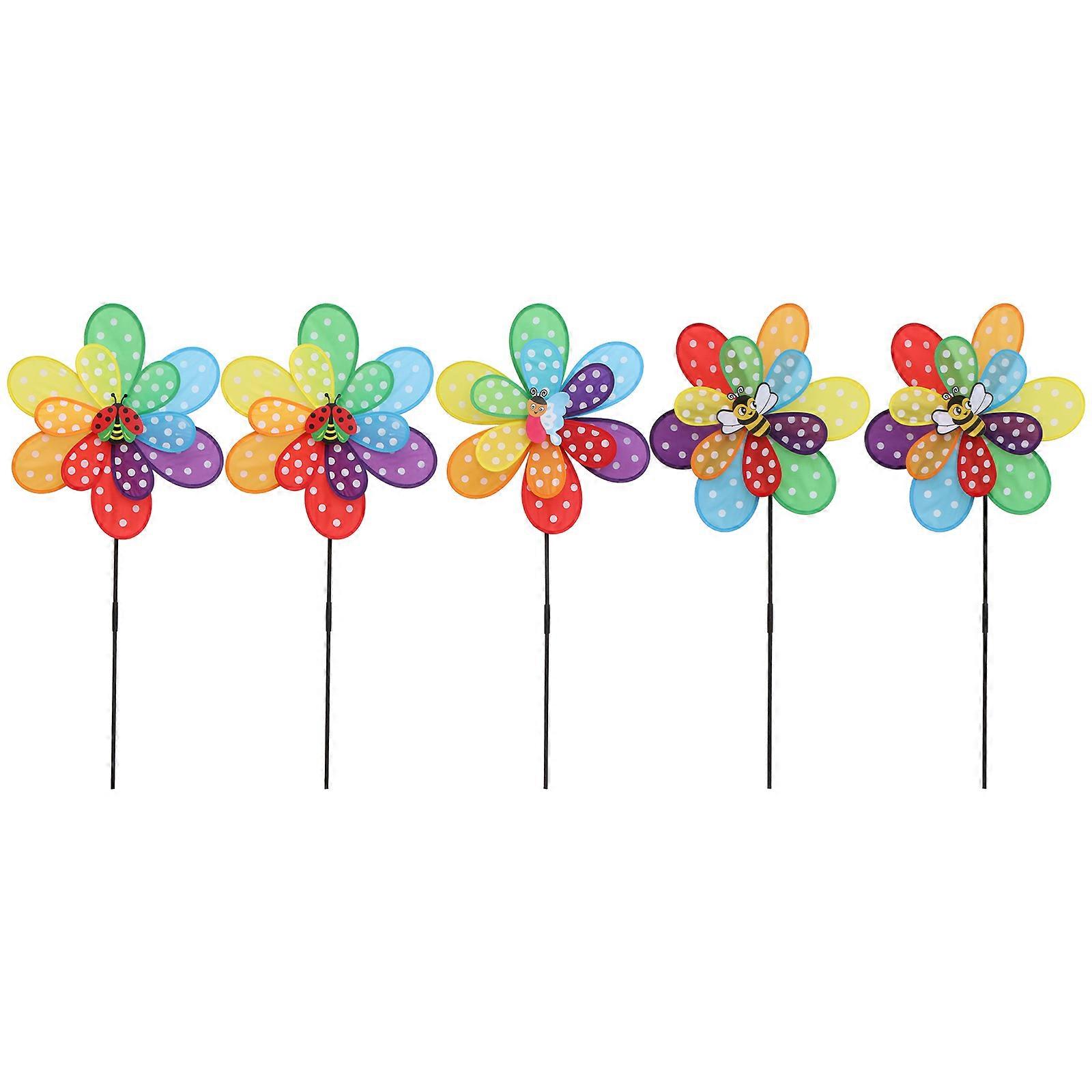 Windmill Set Toy Creative Design Outdoor Activities Multi-colored 5Pack