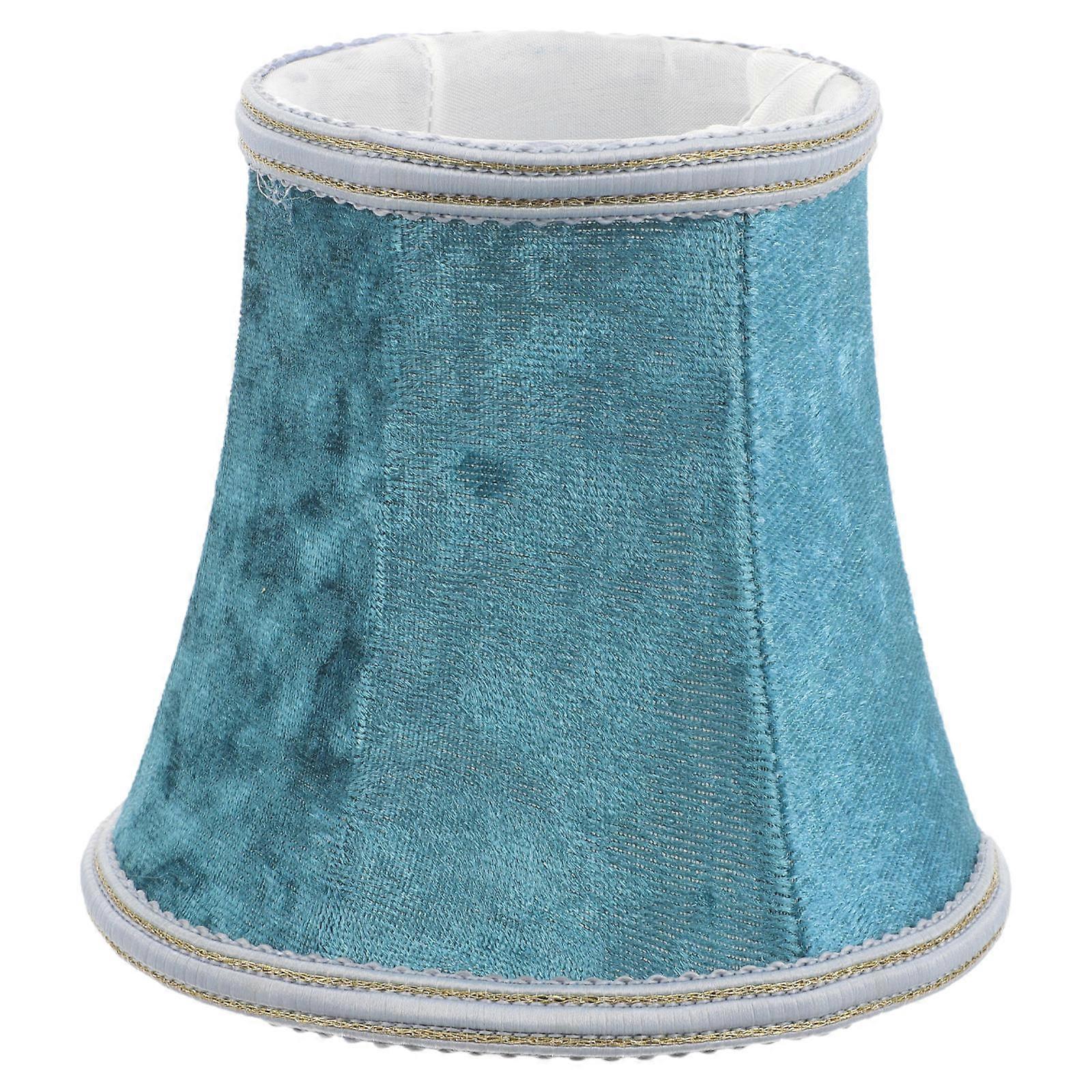 Blue Cloth Lampshade Replacement for Ceiling & Chandelier Lights, Small Drum Style, Enhances Home Ambiance and Decor