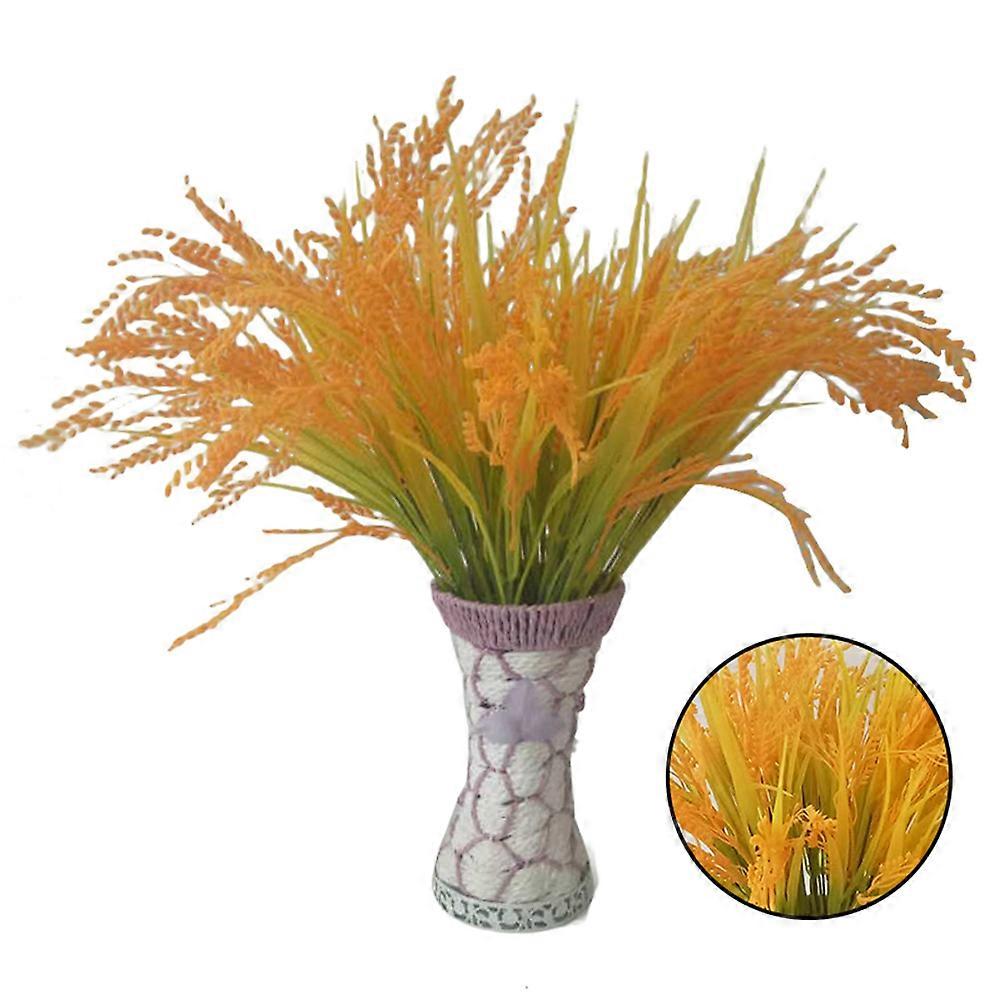 Faux Plants for Indoors Artificial Wheat Shape Home Office Decor 10 x 10 x 48cm High-Grade Realistic 1Set