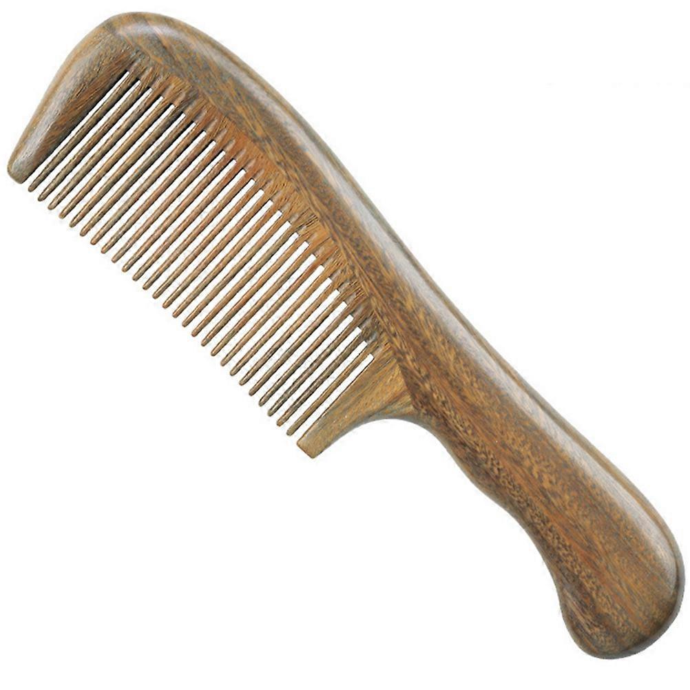 Sandalwood Hair Comb Wood Combs Set Wide Tooth and Fine Tooth Smooth Hair Portable for Ladies 2Pcs