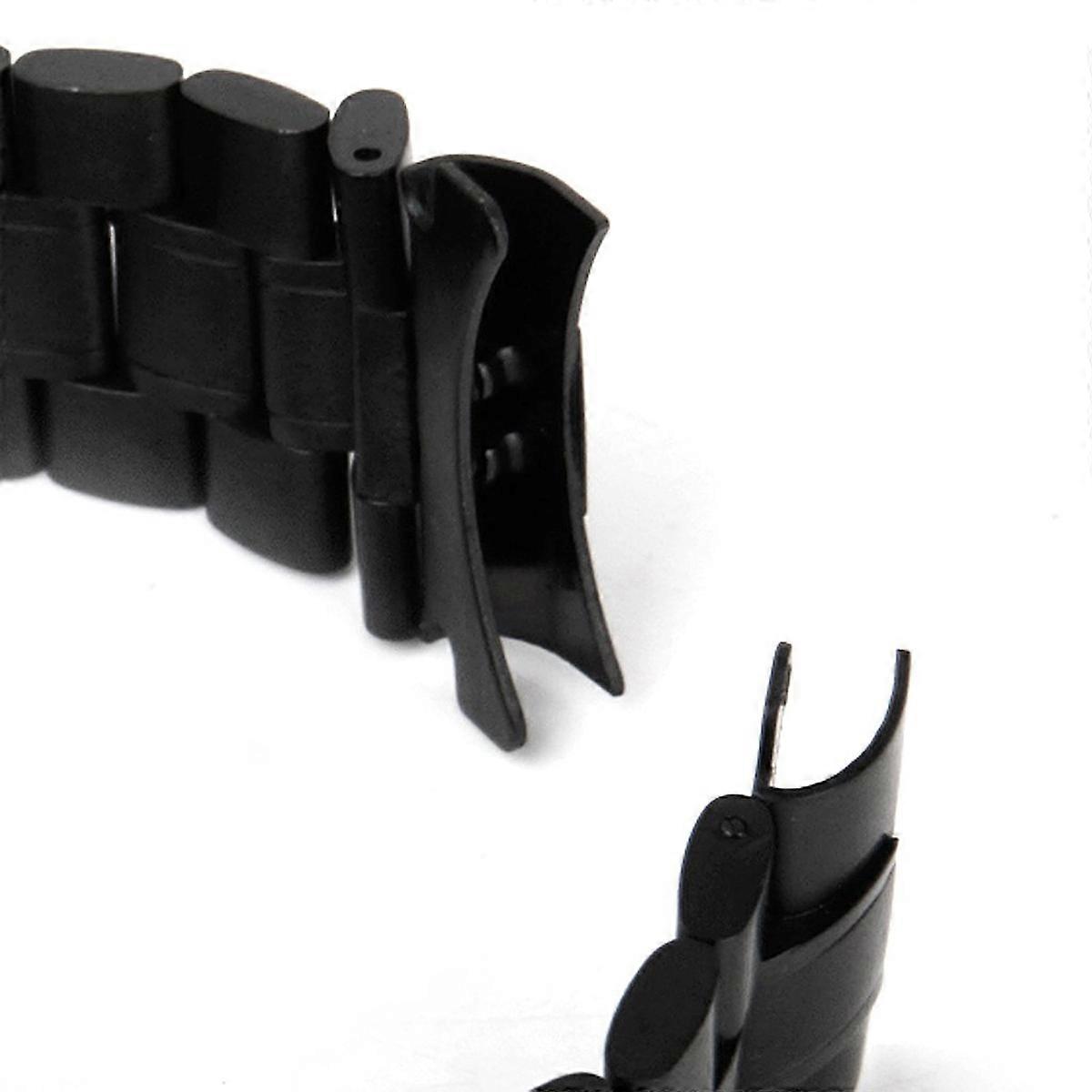 Metal Watch Strap Solid Links Comfortable to Wear Replacement 24mm Width 180mm Length 1Pcs