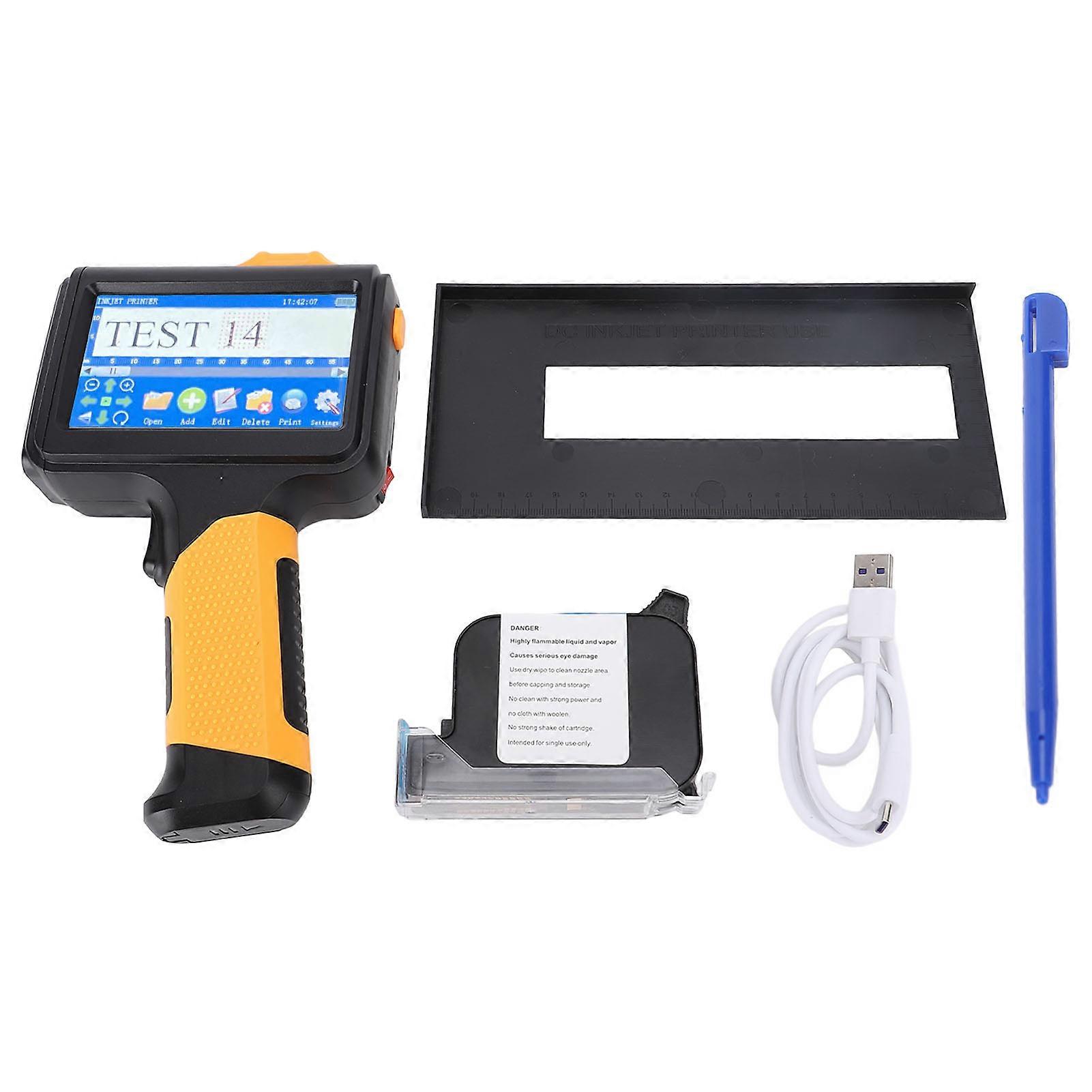 Φορητός εκτυπωτής Inkjet 600dpi με φυσίγγιο μελάνης 42ml, για εκτύπωση σε μέταλλο, ξύλο, γυαλί, ύφασμα, πλαστικό, 25 γλώσσες