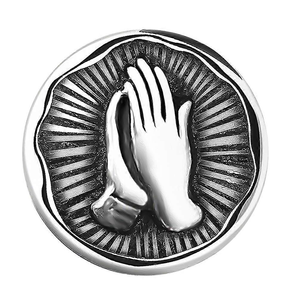 Lapel Pin Brooch Alloy Assumpio Brooch Praying Badge The Hand Brooch Virgin present Giving Silver 2.5x2.5cm Pin 1Pc