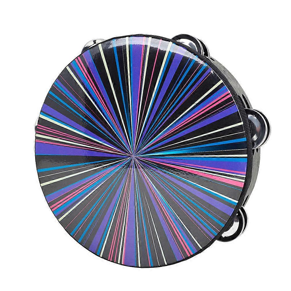 Tambourines for Drum Double Row Tambourine Music Education Handheld Instrument Wooden Material Sensory Stimulation 1Set