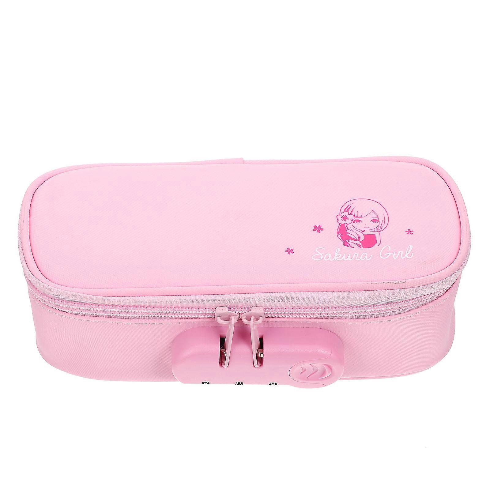 Large Capacity Pen Case Functional Convenient Pencil Box Rectangular Shape Simple Design For Students School Supply 1Set