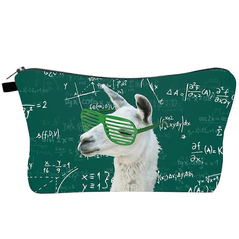 Makeup Organizer Bag Cosmetic Bag Travel Use Waterproof Rectangular Green 22x13.5cm 1Pcs