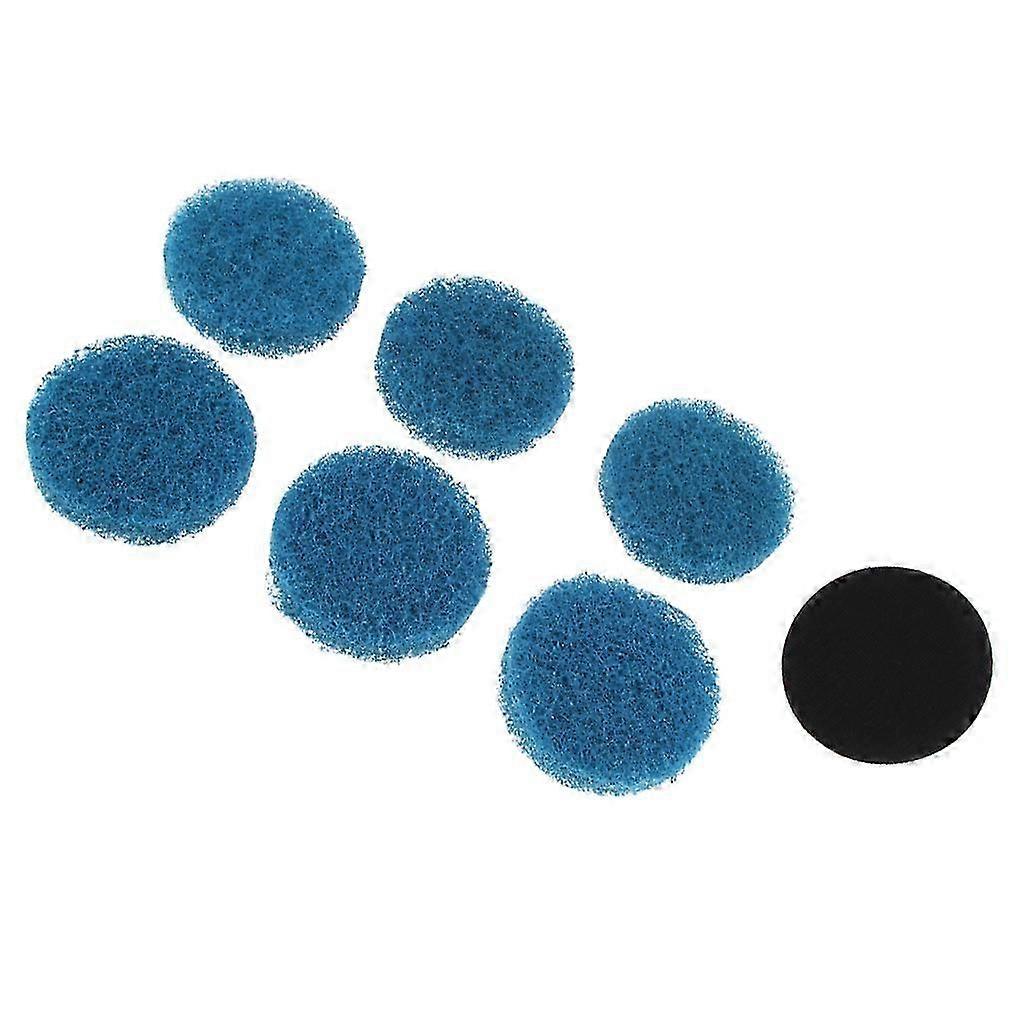 Drill Brush Power Scrubber Cleaning Tub Cleaner Attachment Kit w/6 Pads Blue
