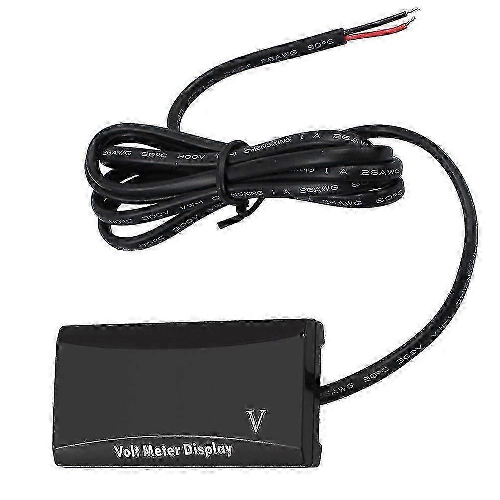 Portable Waterproof DC 12V Blue LED Display Voltmeter for Vehicles