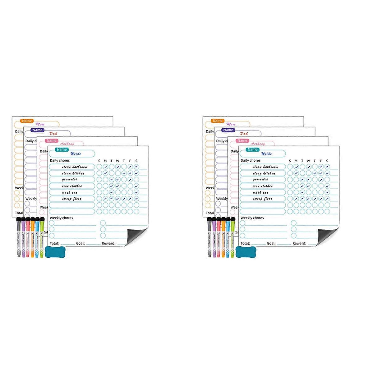 Dry Erase Chore Chart with Eraser, Reward Chart