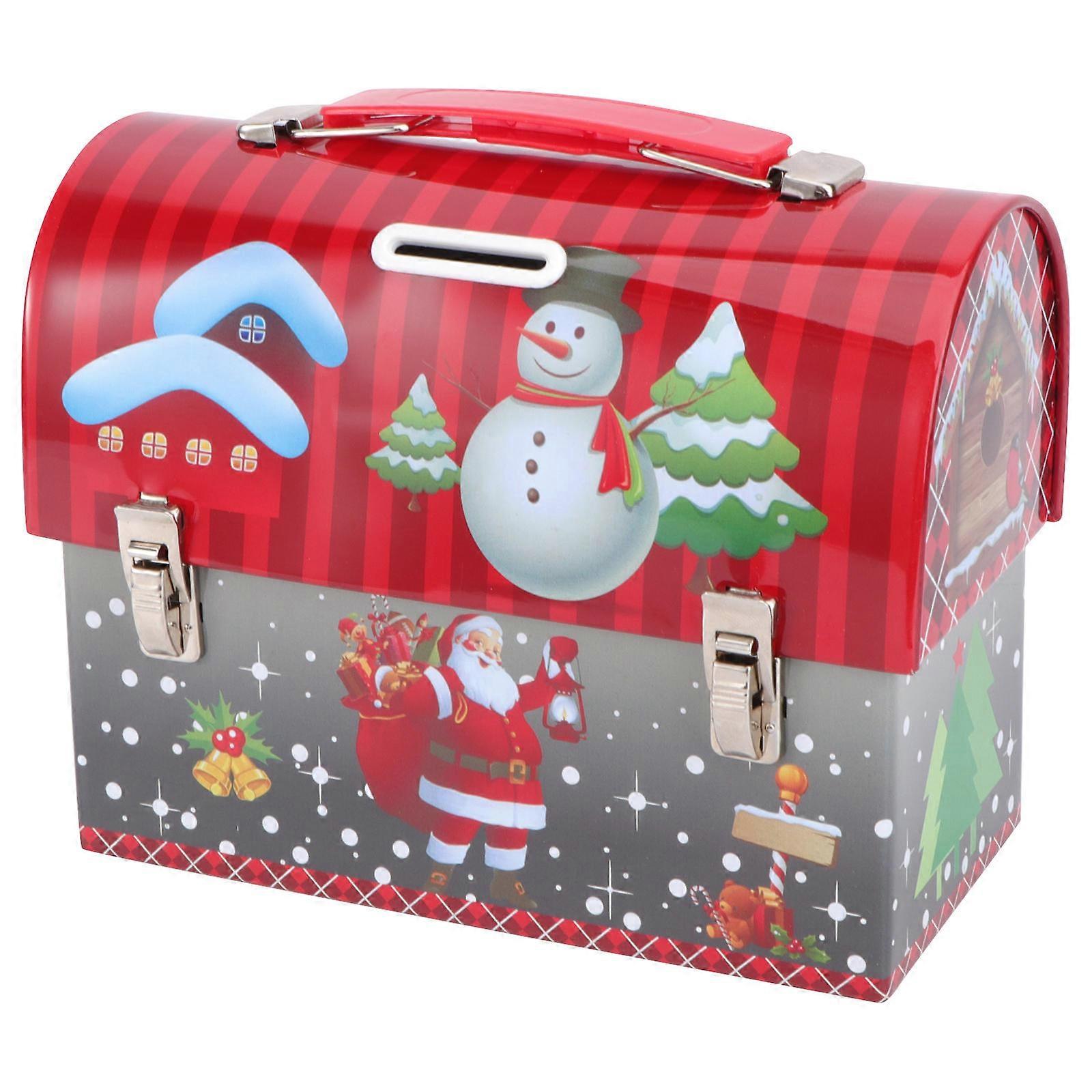 Packing Box Christmas Candy Box present Packing Storage Multi 17.2x13.4cm Tinplate Rectangular European Style 1Set