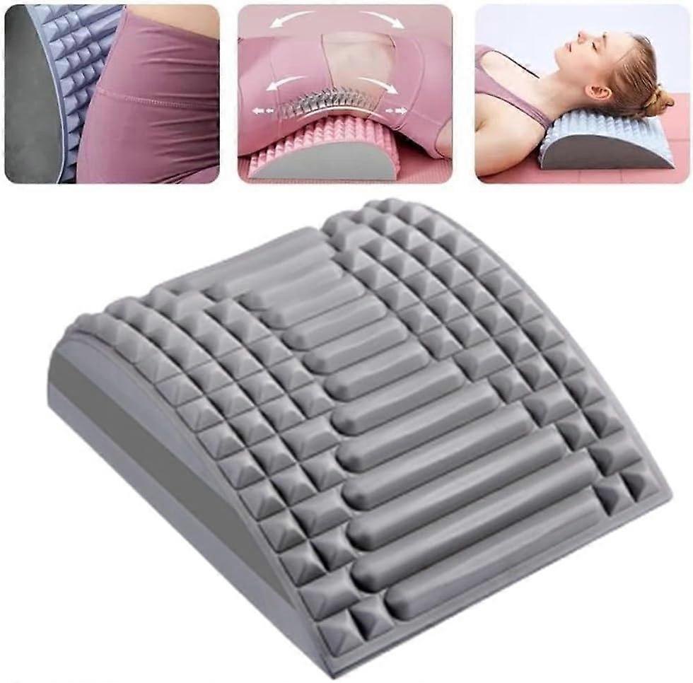 Back and Neck Cloud Stretcher Neck Cracker Massager for Lower Back Relaxation and Pain Relief Posture Correction Grey
