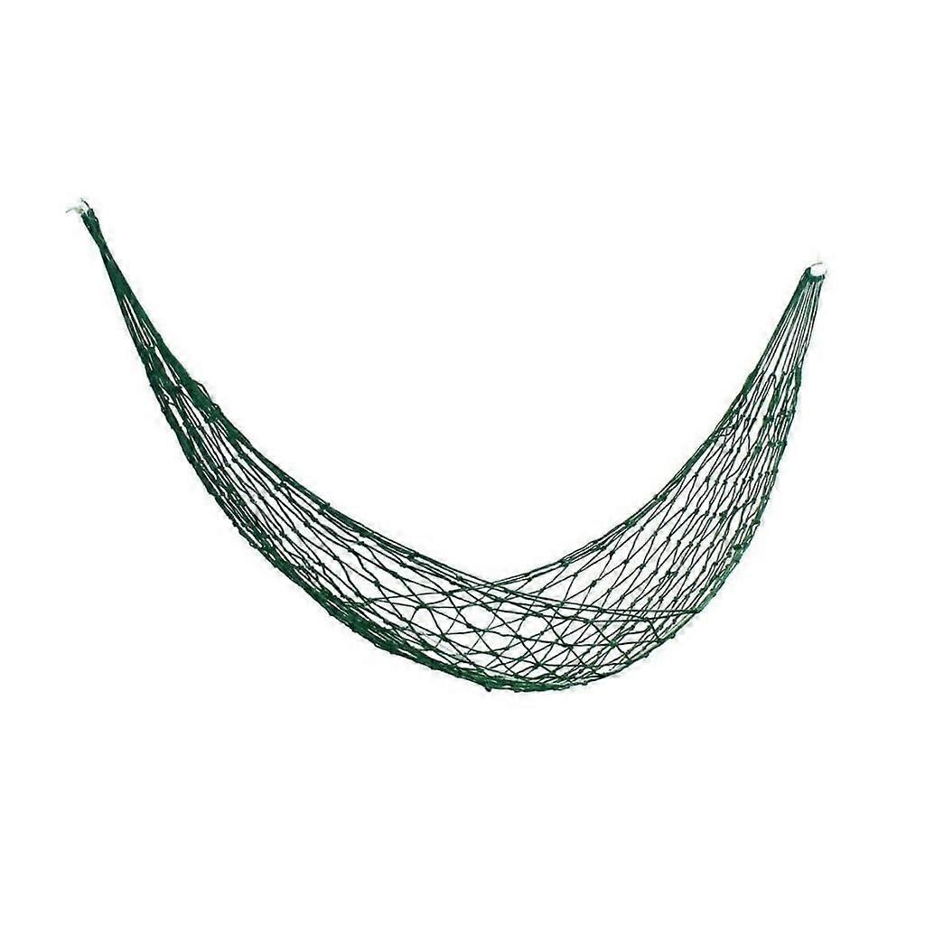 9 Strands Nylon Rope Hammock for Outdoor Camping and Leisure Mesh Swing Hammock with Rope Ideal for Outdoor Activities and Relaxation Green A