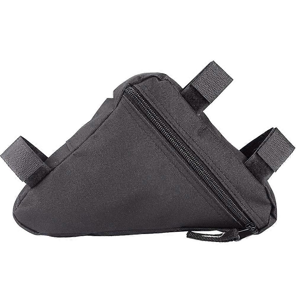 Bicycle Triangle Bag, Bike Bag Triangle Bag, Bicycle Frame Bag, Bicycle Tool Bag for Bicycle Lock, Tool, Rain Jacket etc (Black)