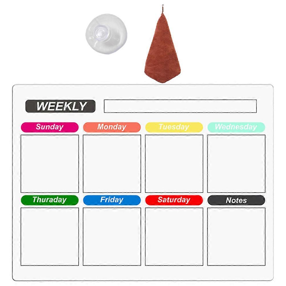 Weekly White Board Dry Erase Fridge Accessories Dry Erase Planner Board Rectangular Shape Assorted Color 40.60X30.50X0.20CM 1 Set