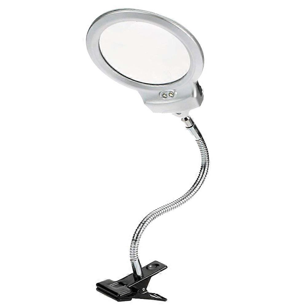 Magnifying Glass With Light Metal Gooseneck Led Lamp For Hobbyists Crafts 31*13.5*2.5cm Adjustable Angle 1Pcs