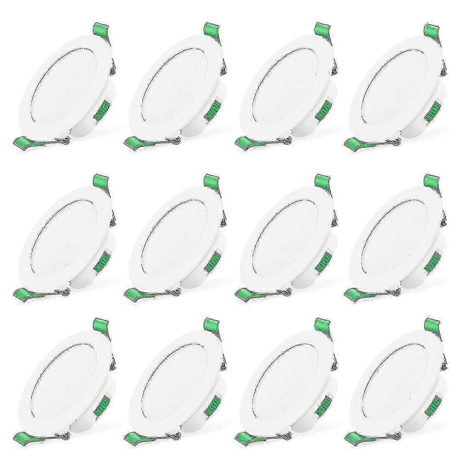 12pcs 7w White Led Downlight Recessed Ceiling Lights Slim Spot Light