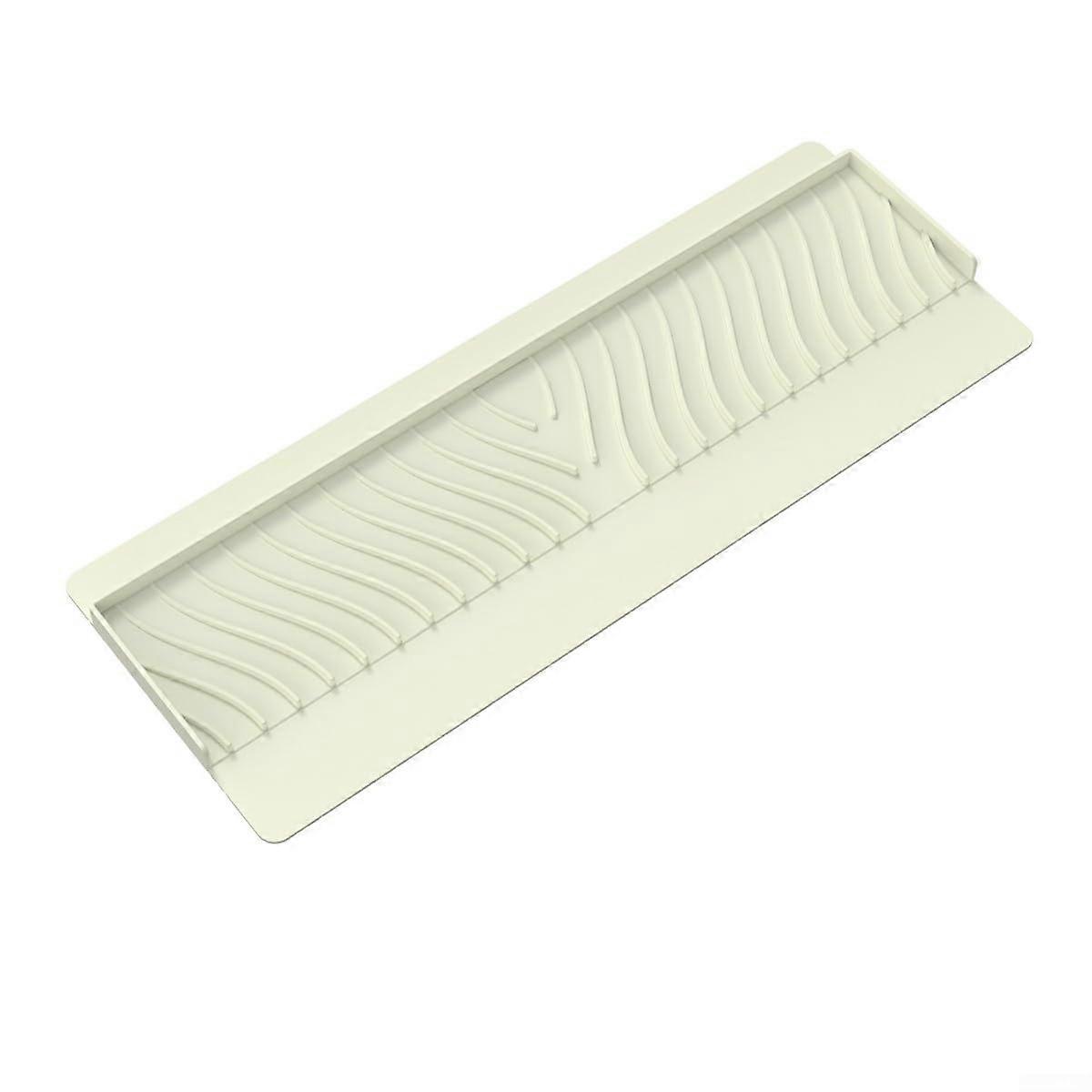 Silicone splash guard for sinks and bathtubs, protects against water overflow (Beige)