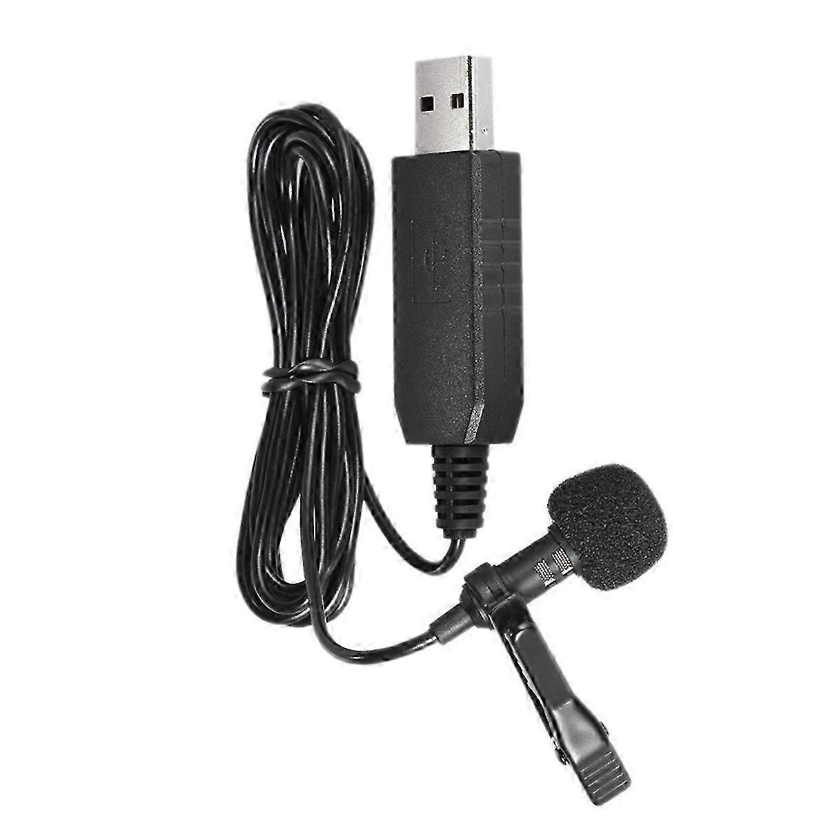 Microfone de encaixe de 150 cm, Mini microfone USB estéreo omnidirecional portátil com clipe, adequado para a edição 0702