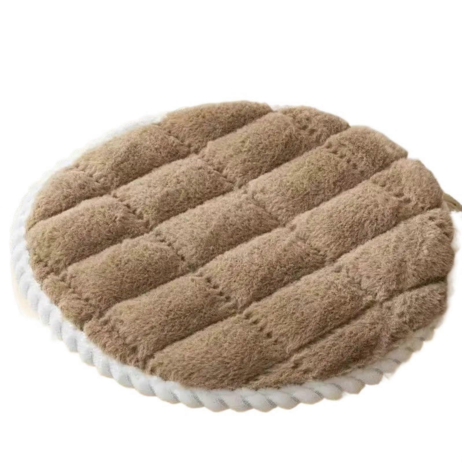 Round Stool Cushion Cover Plush 40cm Diameter Color A8 Fits Standard Stools