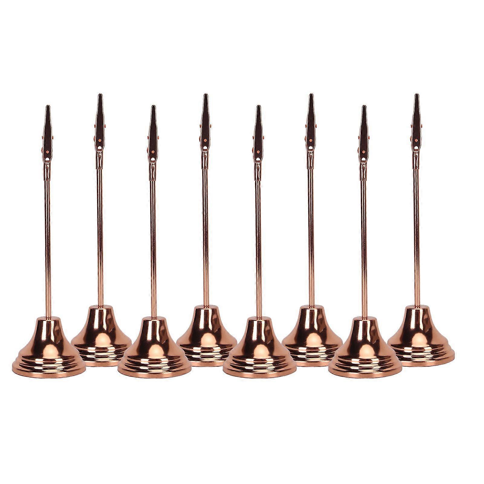2025 Latest Model  8Pcs Table Number Stands Rose Gold Stable Base