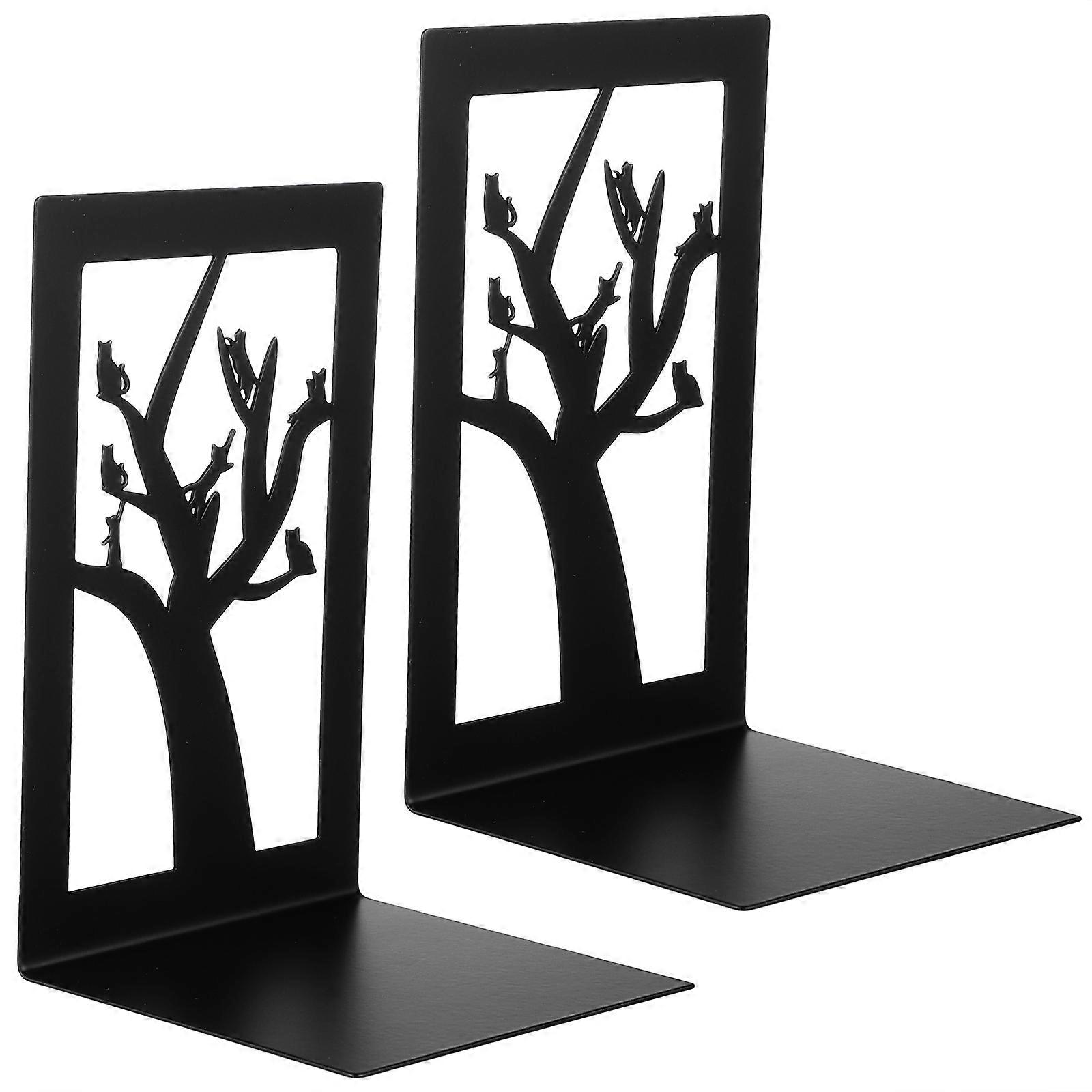 Tabletop Bookshelf Iron Bookend Modern Decoration Book Lovers 11x17cm 2Pcs