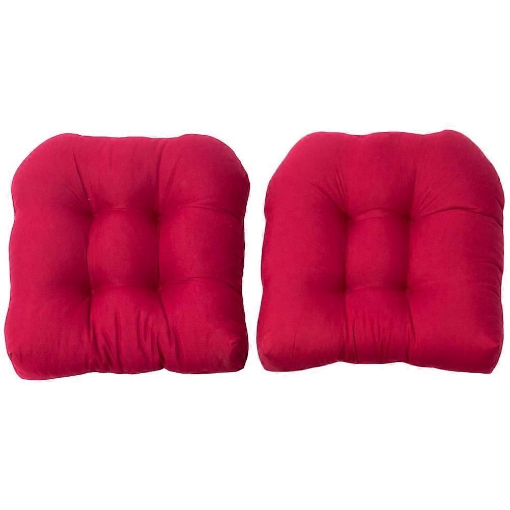 Sofa Seat Cushion Simple -Shaped Red 48X23X10CM Comfort Enhancement 2Pcs