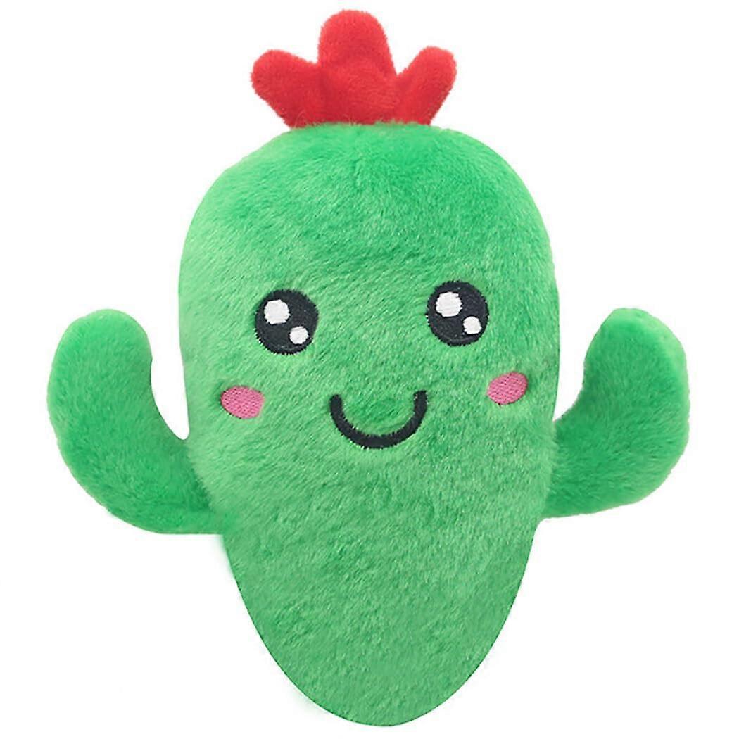 Plush Cartoon Dog Toy, Interactive Squeaky Pet Chew Toy, Soft Portable Cuddly Dog Plush for Aggressive Chewers