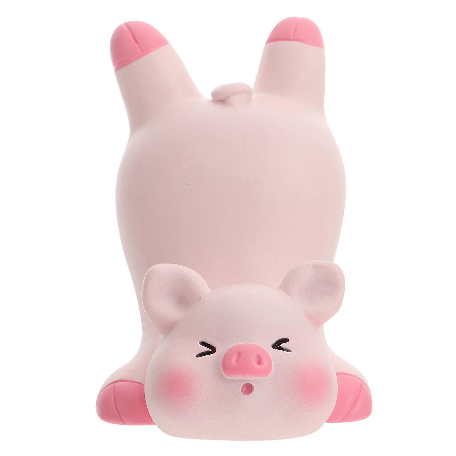 1 Pc Little Pig Decor Pink Simulation Ornament Model