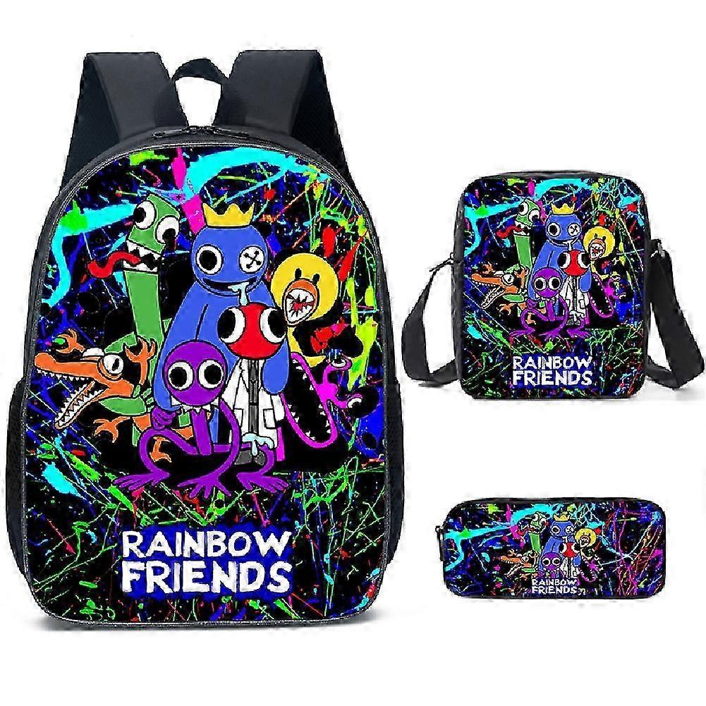 Rainbow Friends Cartoon Backpack - Fun Design for School Children