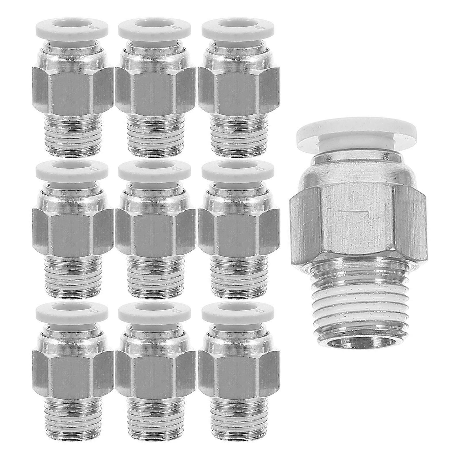 Pneumatic Components Quick Connector Secure Connection 6mm Outer Diameter 10Pcs
