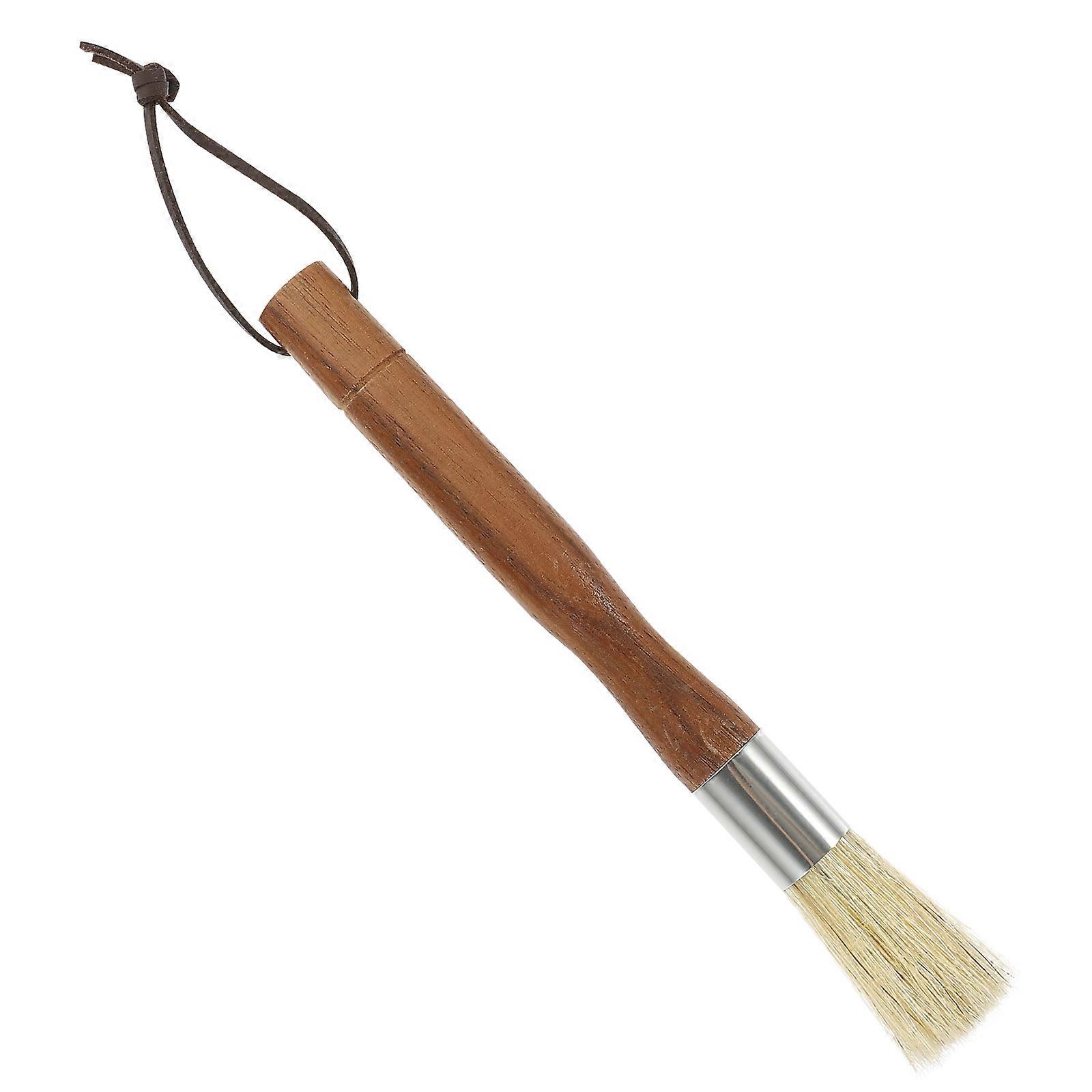 Professional Coffee Cleaning Brush with Wooden Handle – Versatile Bristle Tool for Espresso Machines, Coffee, Tea, and Sugar