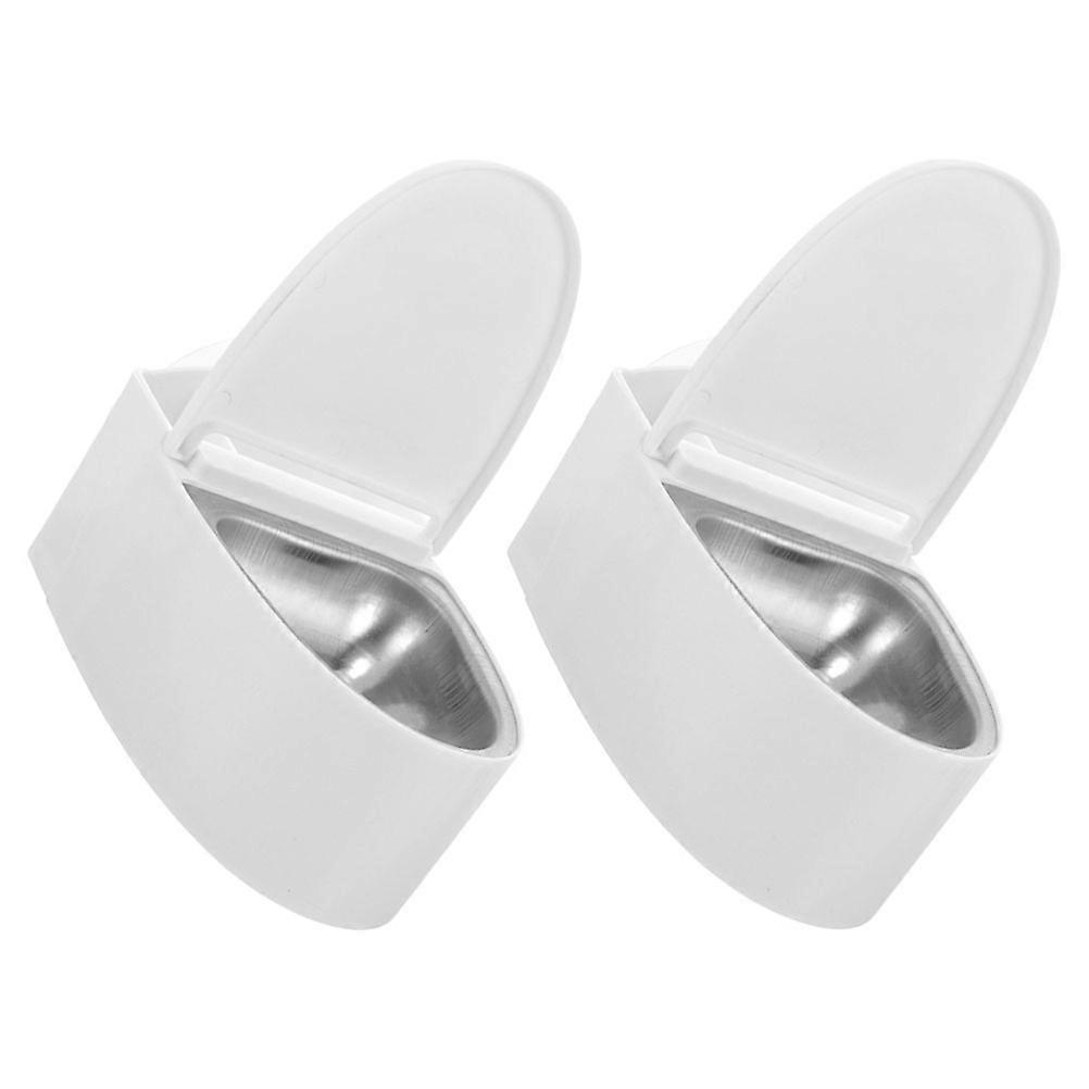 Modern Design Ashtray Wall Mounted Toilet Shaped White 13.40X8.70X5.40CM Lidded 2Pcs
