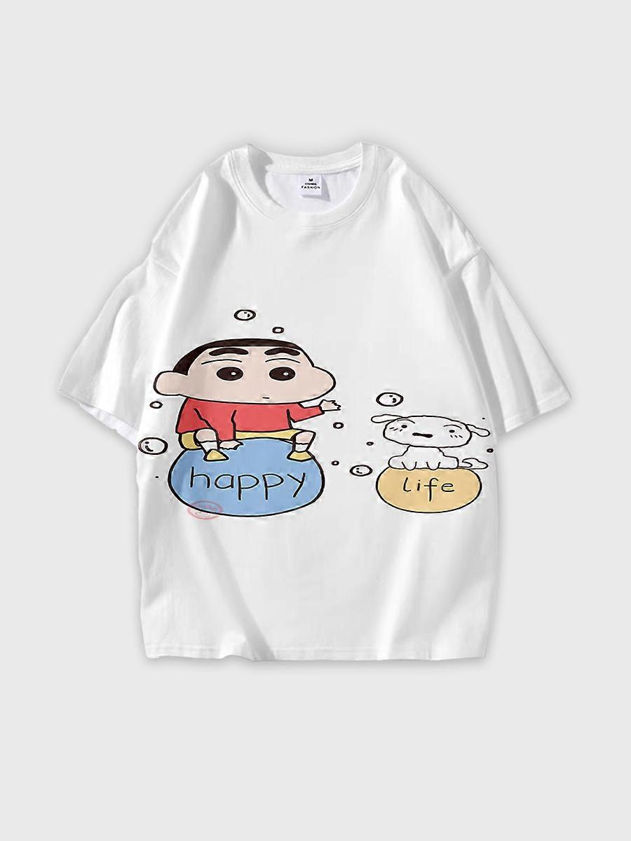 T-shirt round neck Pattern loose short sleeve JW12