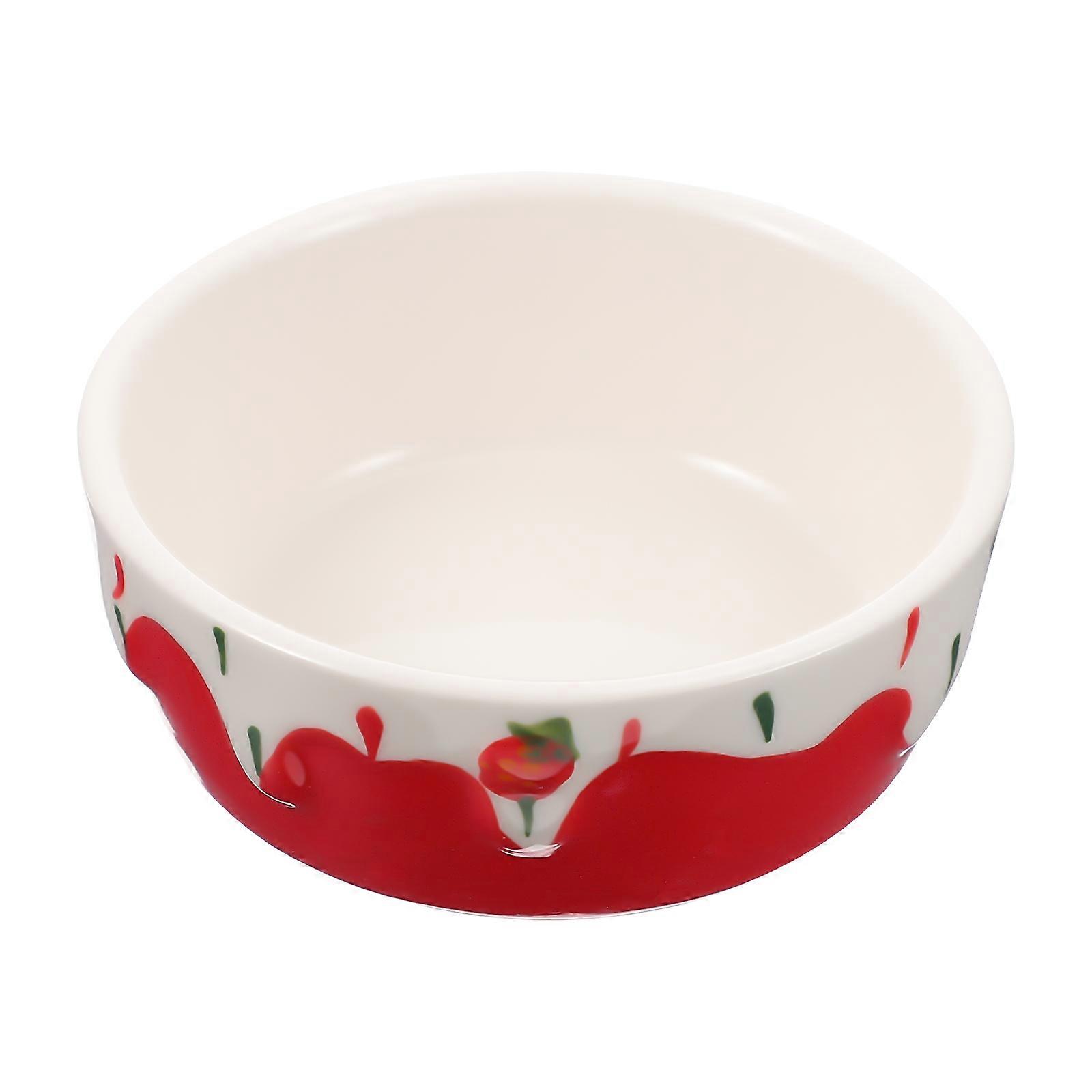 Ceramic Hamster Food Bowl & Water Dish for Small Pets – Easy Clean, Tip Proof Design, Compatible with Hamsters, Rabbits & Small Animals – Red