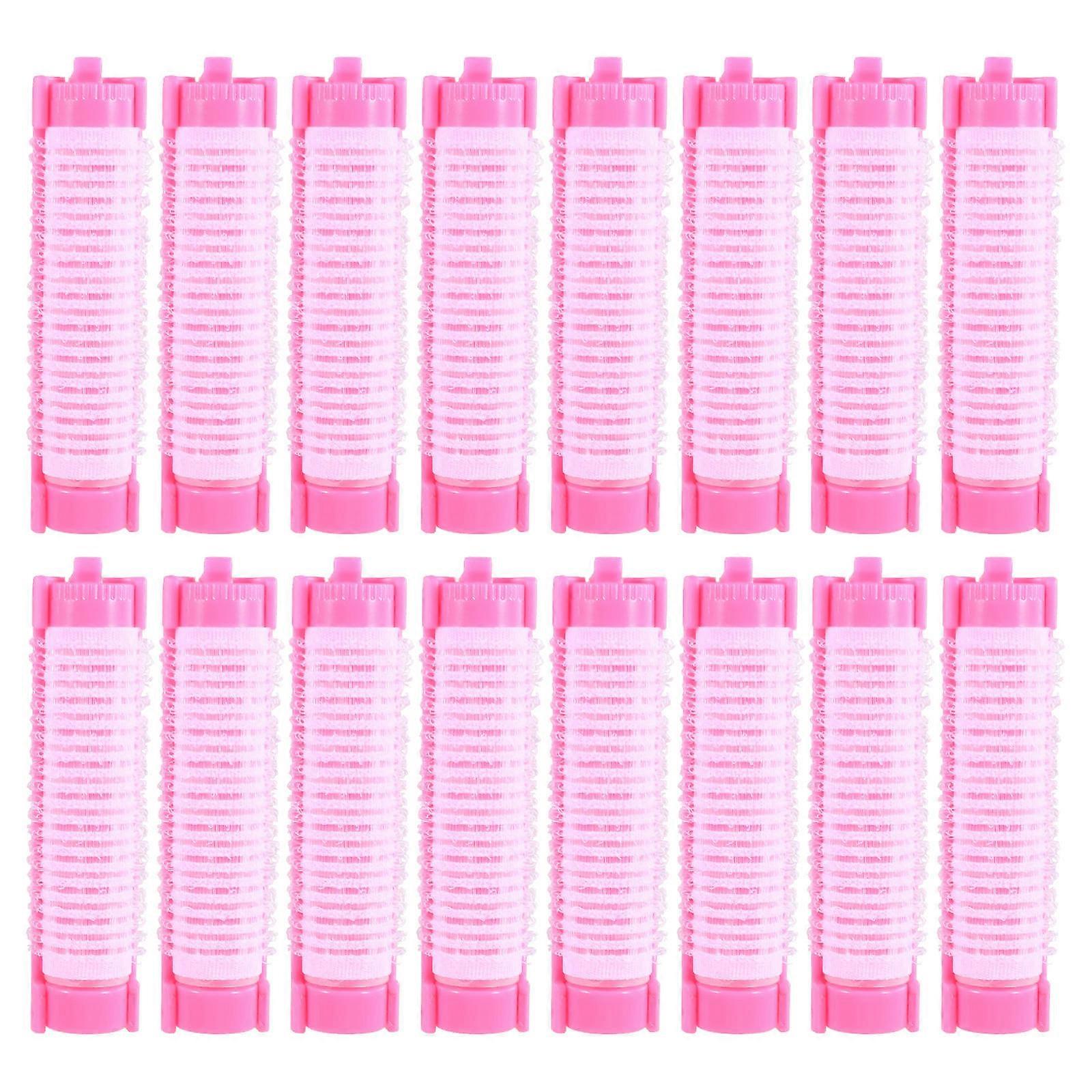 Pink Hair Rollers Set of 20 for Styling ABS Material Lightweight Portable for Home and Travel Use