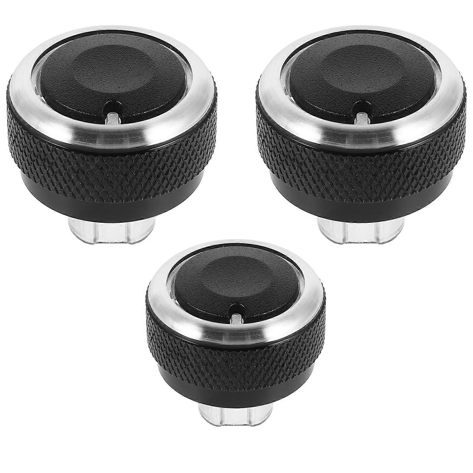 3pcs Durable Aluminum Alloy Car Switch Knobs for Air Conditioning – Easy Installation & Enhanced Compatibility with Various Vehicle Models