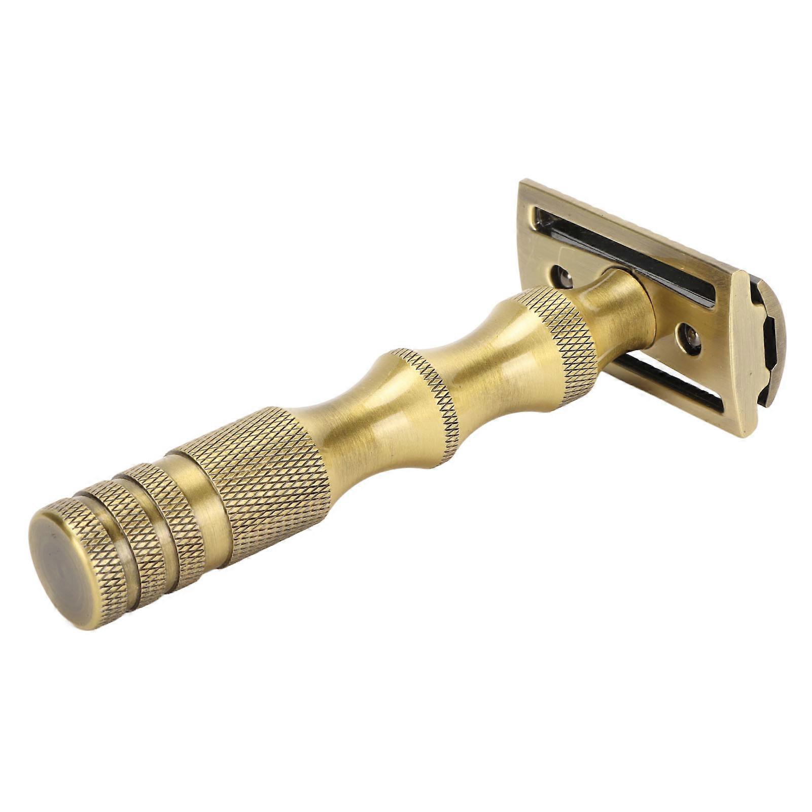 Manual Beard Trimmer Double Edge Replaceable Blades Prevent Slip Safe Men Beard Trimming Tool for Home Travel 