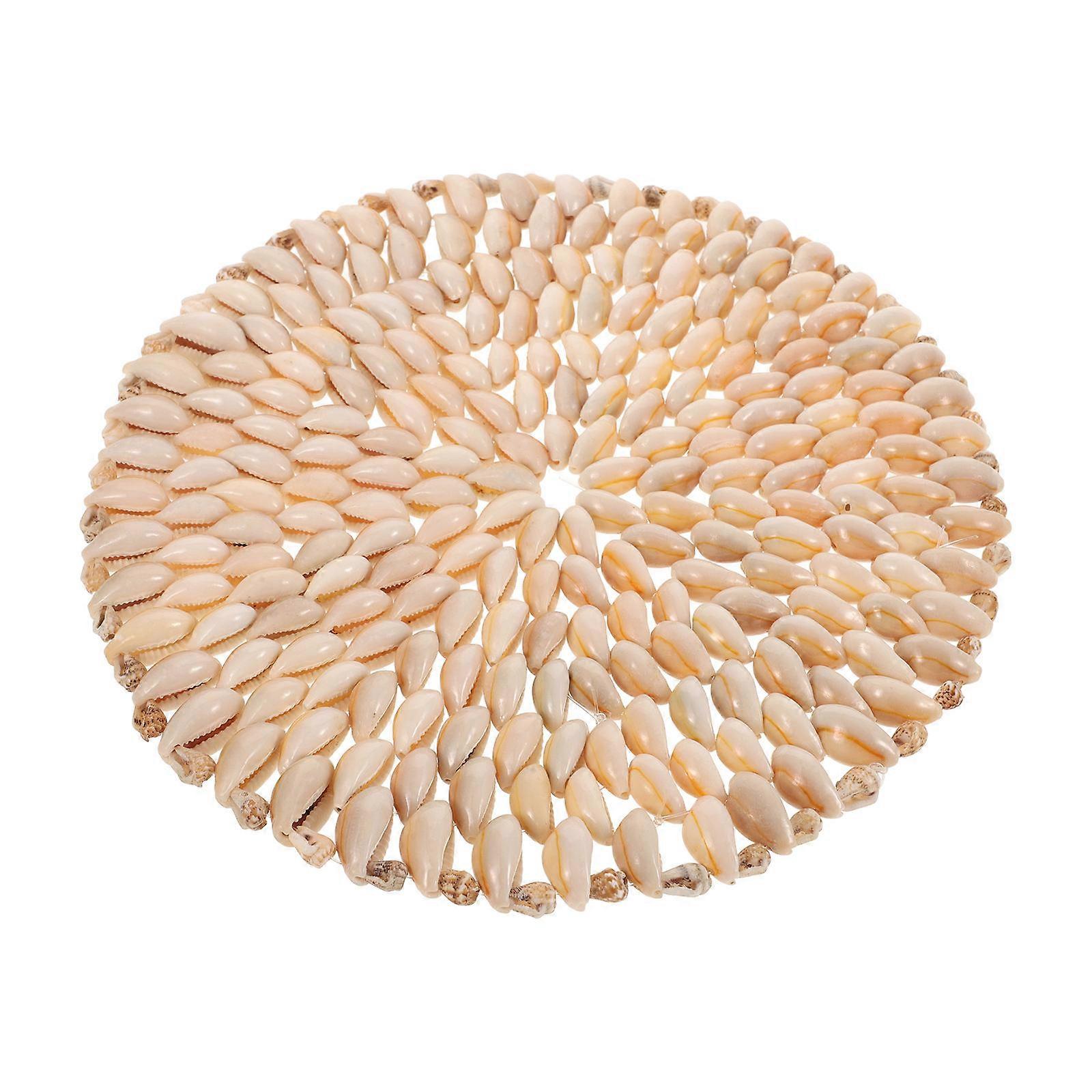 Natural Shell Coaster Mat, Rustic Heat Insulating, Reusable & Easy Clean, for Coffee Tea Cups at Home, Hotels, Restaurants