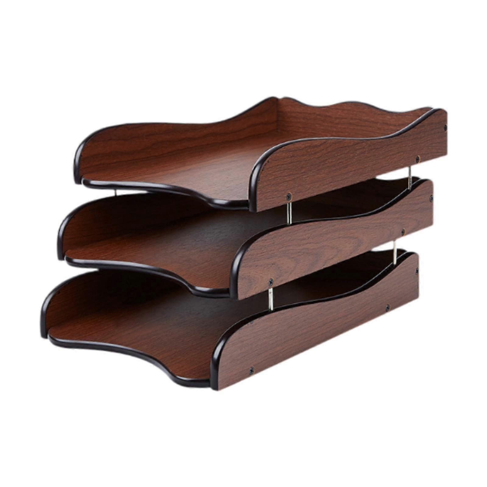 Wooden Mail Tray Desk Organizer, Letter Tray, File Shelf, Small Parts Storage